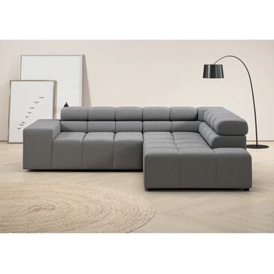 INOSIGN Ancona - Grau L-Form Couch mit Kopfteil & Kissen INOSIGN Ancona - Grau L-Form Couch mit Kopfteil & Kissen