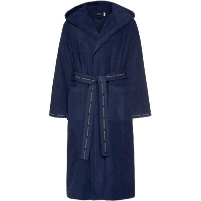 Bruno Banani Danny Herrenbademantel Blau - Langarm, Unifarben Bruno Banani Danny Herrenbademantel Blau - Langarm, Unifarben