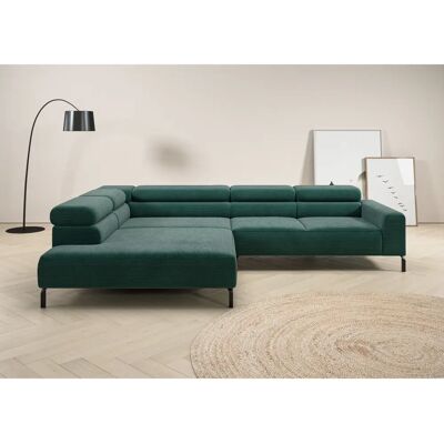 Places of Style Antonelli L-Form Sofa - Verstellbar, Grün, 312cm Places of Style Antonelli L-Form Sofa - Verstellbar, Grün, 312cm