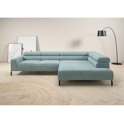 Places of Style Antonelli L-Form Sofa - Recamiere, 312cm, Blau Places of Style Antonelli L-Form Sofa - Recamiere, 312cm, Blau