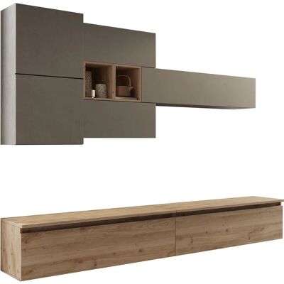 INOSIGN Infinity Wohnwand - 8tlg, Braun, Höhenverstellbar INOSIGN Infinity Wohnwand - 8tlg, Braun, Höhenverstellbar