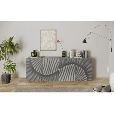 INOSIGN Snake Moderner Sideboard - 241cm, 4 Türen, Grau INOSIGN Snake Moderner Sideboard - 241cm, 4 Türen, Grau