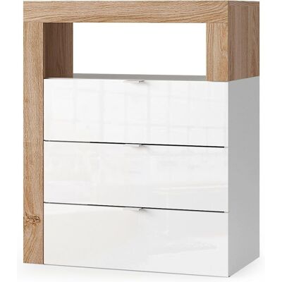 WELLTIME Hamburg Badschrank - 3 Schubladen - Braun WELLTIME Hamburg Badschrank - 3 Schubladen - Braun