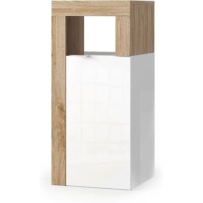 WELLTIME Hamburg Badezimmerunterschrank - Braun / Weiß / Eiche Cadiz NB - 78cm hoch WELLTIME Hamburg Badezimmerunterschrank - Braun / Weiß / Eiche Cadiz NB - 78cm hoch