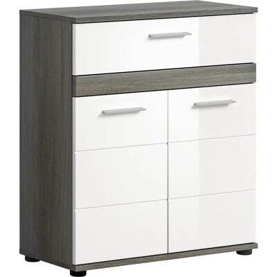 WELLTIME Lucca Midischrank - Türen, Schublade, Einlegeboden - Badmöbel WELLTIME Lucca Midischrank - Türen, Schublade, Einlegeboden - Badmöbel