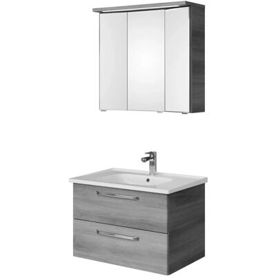 SAPHIR Trentino Badezimmermöbel-Set - Keramik-Waschtisch, LED-Spiegelschrank, 79cm SAPHIR Trentino Badezimmermöbel-Set - Keramik-Waschtisch, LED-Spiegelschrank, 79cm