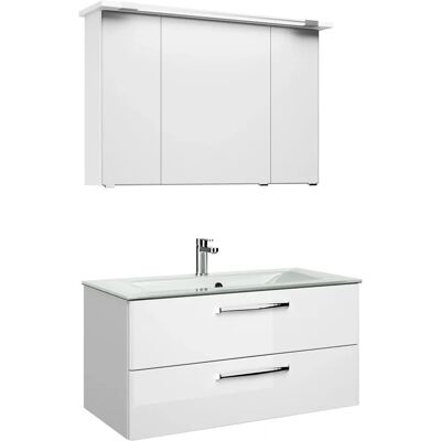 SAPHIR Trentino Badezimmermöbel-Set - Weiß Hochglanz SAPHIR Trentino Badezimmermöbel-Set - Weiß Hochglanz