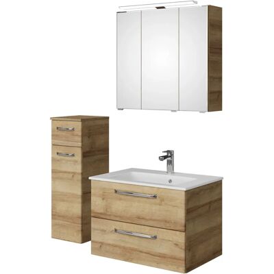 SAPHIR - Trentino 3-tlg Mineralmarmorwaschtisch - Riviera Eiche NB SAPHIR - Trentino 3-tlg Mineralmarmorwaschtisch - Riviera Eiche NB