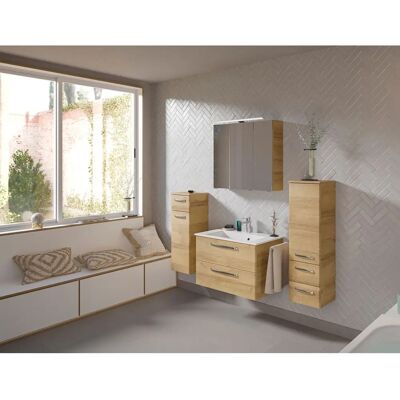SAPHIR - Trentino 4-tlg - Riviera Eiche - LED-Spiegelschrank - Badezimmer-Set SAPHIR - Trentino 4-tlg - Riviera Eiche - LED-Spiegelschrank - Badezimmer-Set