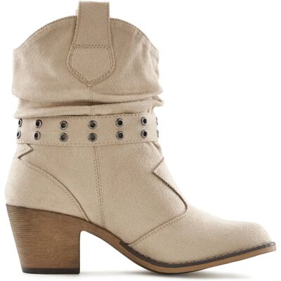 LASCANA Beige Ankle Boots - Western Stiefelette LASCANA Beige Ankle Boots - Western Stiefelette