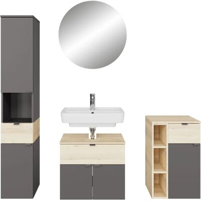 SAPHIR Quickset 394 - Badmöbel-Set grau SAPHIR Quickset 394 - Badmöbel-Set grau