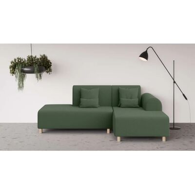 INOSIGN Suyala Grünes L-Form Sofa mit Recamiere - Sofa INOSIGN Suyala Grünes L-Form Sofa mit Recamiere - Sofa