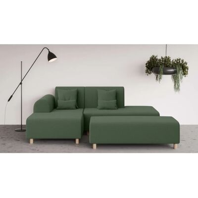 INOSIGN Suyala Grünes Sofa - Recamiere, Hocker, 258cm INOSIGN Suyala Grünes Sofa - Recamiere, Hocker, 258cm