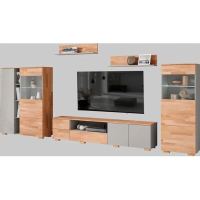 Home Affaire Braune Wohnwand - Kastenmöbel-Set 370cm x 145cm x 35cm Home Affaire Braune Wohnwand - Kastenmöbel-Set 370cm x 145cm x 35cm