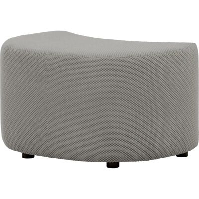 Leonique MAISIE Hocker - Webvelours, 52x45x38cm, Grau Leonique MAISIE Hocker - Webvelours, 52x45x38cm, Grau