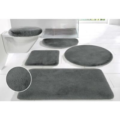 MY HOME Kanin Badematte - Rund Badteppich - 80cm Durchmesser MY HOME Kanin Badematte - Rund Badteppich - 80cm Durchmesser