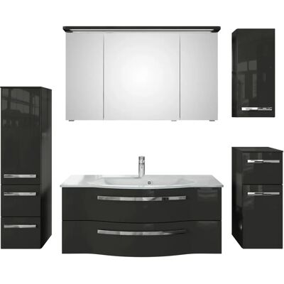 SAPHIR - Serie 4005 - Grau Hochglanz - Badmöbel-Set SAPHIR - Serie 4005 - Grau Hochglanz - Badmöbel-Set
