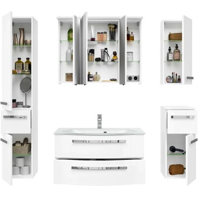 SAPHIR Serie 4005 Weiß Hochglanz Badezimmermöbel-Set SAPHIR Serie 4005 Weiß Hochglanz Badezimmermöbel-Set