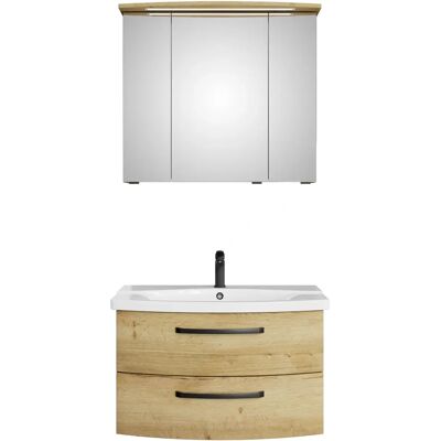 SAPHIR Modell 4010 - Badmöbel-Set, Braun (Halifax Eiche quer Nachbildung) - Badmöbel SAPHIR Modell 4010 - Badmöbel-Set, Braun (Halifax Eiche quer Nachbildung) - Badmöbel