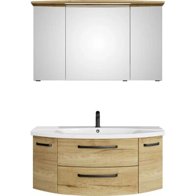 SAPHIR Serie 4010 Badezimmermöbel-Set - Halifax Eiche quer Nachbildung SAPHIR Serie 4010 Badezimmermöbel-Set - Halifax Eiche quer Nachbildung