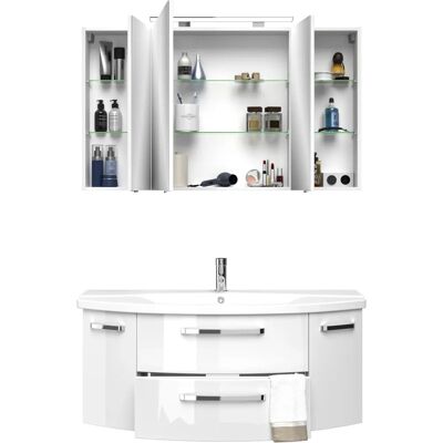 SAPHIR Serie 4010 Badezimmermöbel-Set - Weiß Hochglanz SAPHIR Serie 4010 Badezimmermöbel-Set - Weiß Hochglanz