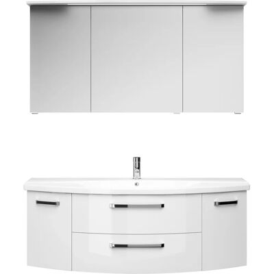 SAPHIR 4010 Weiß Hochglanz Badezimmermöbel-Set - Badmöbel SAPHIR 4010 Weiß Hochglanz Badezimmermöbel-Set - Badmöbel