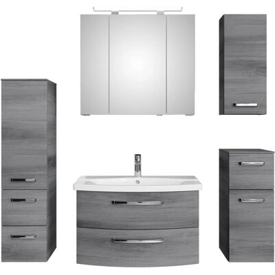 SAPHIR Serie 4010 Badezimmermöbel-Set - 5-teilig, Grau SAPHIR Serie 4010 Badezimmermöbel-Set - 5-teilig, Grau