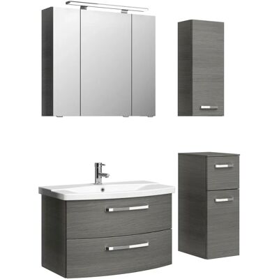 SAPHIR Serie 4010 Badezimmermöbel-Set - 4-teilig, Grau SAPHIR Serie 4010 Badezimmermöbel-Set - 4-teilig, Grau