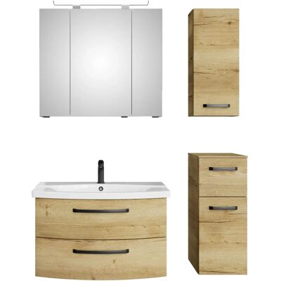 SAPHIR Halifax Eiche quer Nachbildung 4-teiliges Badezimmer-Set - Badmöbel SAPHIR Halifax Eiche quer Nachbildung 4-teiliges Badezimmer-Set - Badmöbel