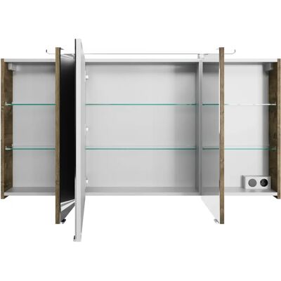 SAPHIR Serie 4010 Badezimmer-Spiegelschrank - Eiche Ribbeck quer Nachbildung SAPHIR Serie 4010 Badezimmer-Spiegelschrank - Eiche Ribbeck quer Nachbildung