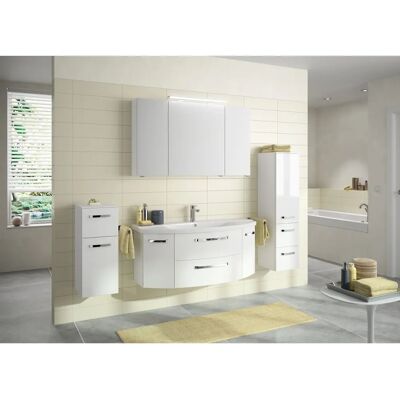 SAPHIR Serie 4010 Badezimmer-Spiegelschrank - Weiß Glanz, 140cm, 73,8cm, 17cm SAPHIR Serie 4010 Badezimmer-Spiegelschrank - Weiß Glanz, 140cm, 73,8cm, 17cm
