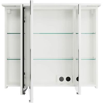 SAPHIR Serie 4010 Badezimmer-Spiegelschrank - Weiß Glanz, 3 Türen, LED-Beleuchtung SAPHIR Serie 4010 Badezimmer-Spiegelschrank - Weiß Glanz, 3 Türen, LED-Beleuchtung