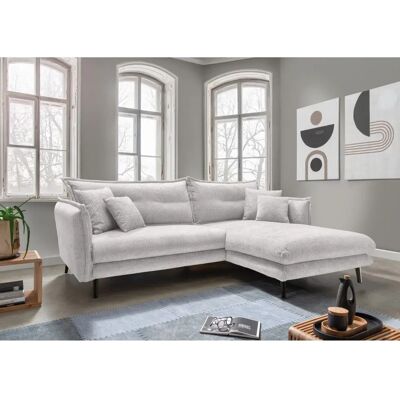 INOSIGN Lazio Velours Sofa - Polsterecke, weiß, 255x94x180cm INOSIGN Lazio Velours Sofa - Polsterecke, weiß, 255x94x180cm