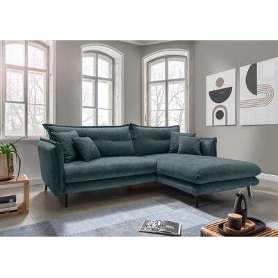 INOSIGN Lazio Velours 255x94x180cm Blau Sofa - Polsterecke INOSIGN Lazio Velours 255x94x180cm Blau Sofa - Polsterecke