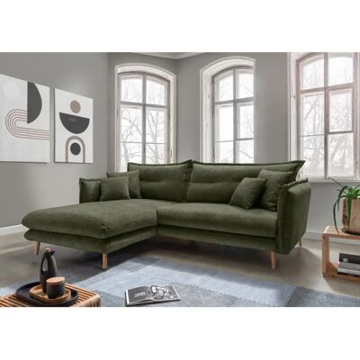 INOSIGN Lazio Velourssofa - Recamiere, Grün, 255x94x180cm INOSIGN Lazio Velourssofa - Recamiere, Grün, 255x94x180cm