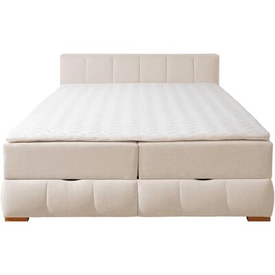GUIDO MARIA KRETSCHMER HOME & LIVING Chelles - Bett, beige, Struktur, 200x200 cm - Bett GUIDO MARIA KRETSCHMER HOME & LIVING Chelles - Bett, beige, Struktur, 200x200 cm - Bett