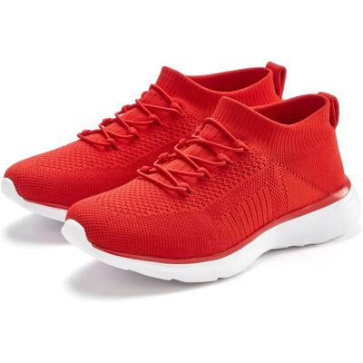 LASCANA Damen Rote Mesh Vegan Sneaker - Sneaker LASCANA Damen Rote Mesh Vegan Sneaker - Sneaker