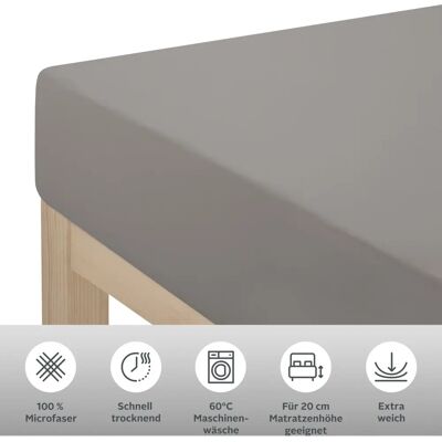 MyHome - Desner - grau - 180x200 cm - Fitted Sheet MyHome - Desner - grau - 180x200 cm - Fitted Sheet