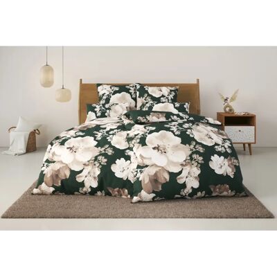 Home Affaire Melina Dunkelgrün Blumenbettwäsche - Bettwäsche-Set Home Affaire Melina Dunkelgrün Blumenbettwäsche - Bettwäsche-Set