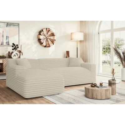 HOME AFFAIRE Lilliana Beiges Sofa - Recamiere links Landhausmöbel HOME AFFAIRE Lilliana Beiges Sofa - Recamiere links Landhausmöbel