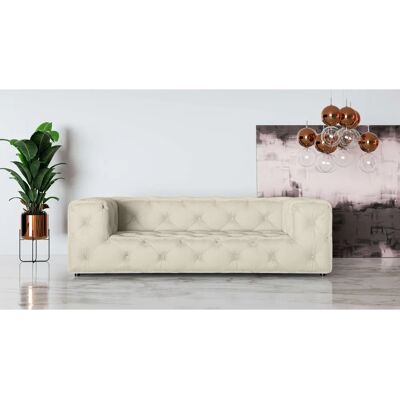 Places of Style FOLLINA 3-Sitzer Beig Velourssofa - Sofa Places of Style FOLLINA 3-Sitzer Beig Velourssofa - Sofa