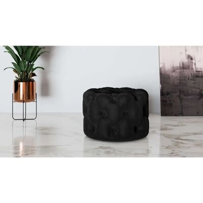 Places of Style - FOLLINA - Schwarz - 60 cm - Ottomane Places of Style - FOLLINA - Schwarz - 60 cm - Ottomane