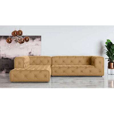 Places of Style FOLLINA Samtvelours L-Form Sofa - Sofa Places of Style FOLLINA Samtvelours L-Form Sofa - Sofa