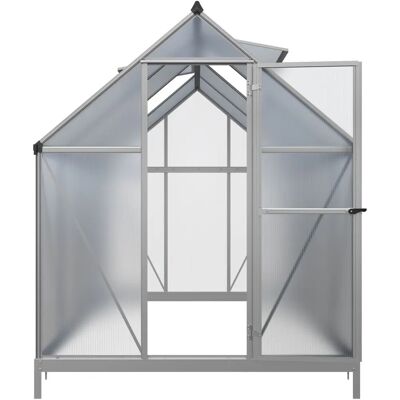 KONIFERA Silber Gewächshaus - 182x243cm mit Fundamentrahmen KONIFERA Silber Gewächshaus - 182x243cm mit Fundamentrahmen