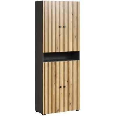 WELLTIME Amrum Badezimmerschrank - 4 Regale, 4 Türen, FSC Holz WELLTIME Amrum Badezimmerschrank - 4 Regale, 4 Türen, FSC Holz