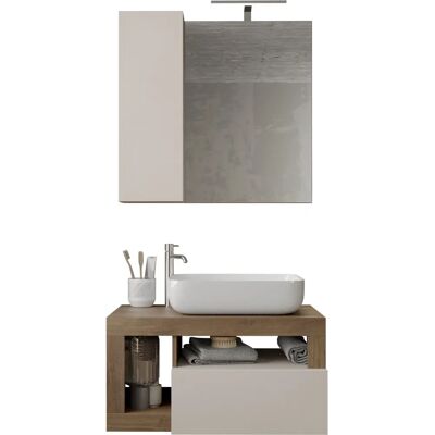 WELLTIME Hamburg Badezimmer-Set - 79cm breit - Weiß WELLTIME Hamburg Badezimmer-Set - 79cm breit - Weiß