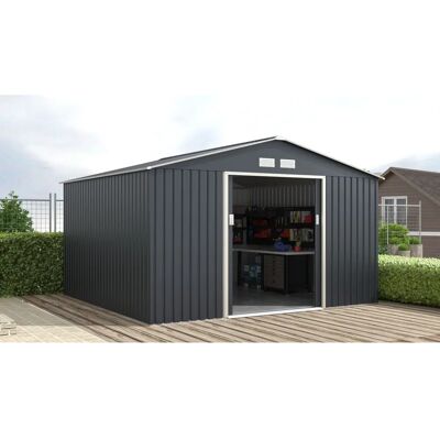 KONIFERA Metallgerätehaus - Wetterfest und langlebig - 10,2m² KONIFERA Metallgerätehaus - Wetterfest und langlebig - 10,2m²