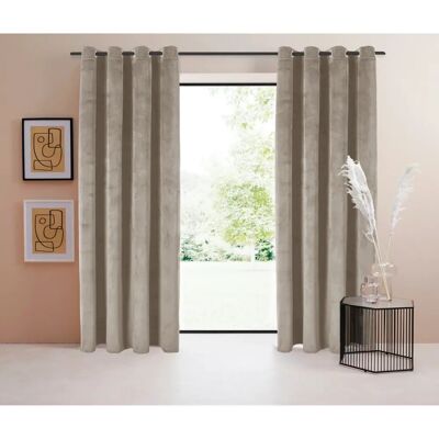 LEGER HOME BY LENA GERCKE - Ladina Samtvorhang - Beige, 140x145cm - Gardinen LEGER HOME BY LENA GERCKE - Ladina Samtvorhang - Beige, 140x145cm - Gardinen