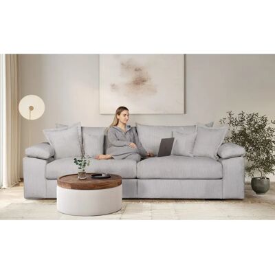 HOME AFFAIRE Soft&Cosy XL - Sofa - hellgrau - 246cm x 123cm HOME AFFAIRE Soft&Cosy XL - Sofa - hellgrau - 246cm x 123cm