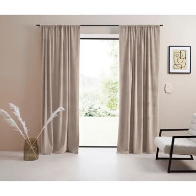 LEGER HOME BY LENA GERCKE Beigefarbener Samtvorhang - Gardinen LEGER HOME BY LENA GERCKE Beigefarbener Samtvorhang - Gardinen